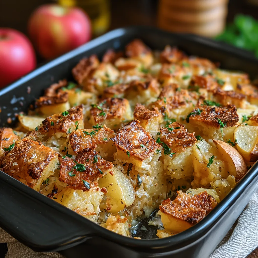 Apple and Cheddar Breakfast Strata