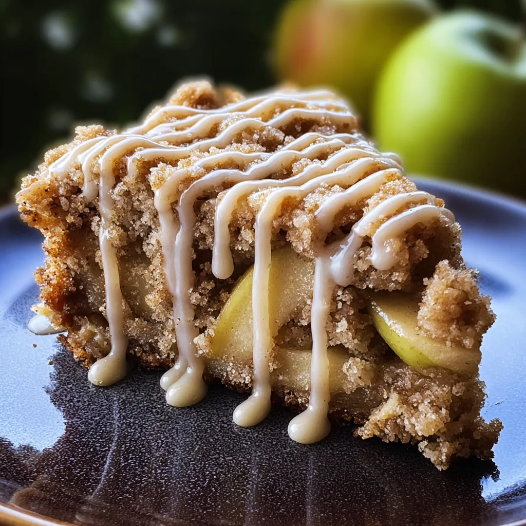 Apple Crumb Cake – Topped with Cinnamon Apple Drizzle