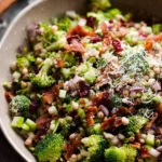 Vibrant Broccoli Crunch Salad in a Bowl