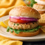 Juicy Ground Chicken Burgers Ready to Serve