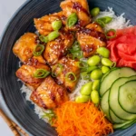 Colorful Salmon Bowl with Fresh Vegetables