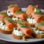 Mouthwatering Smoked Salmon Appetizers on a Platter