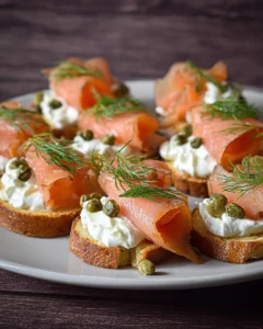 Mouthwatering Smoked Salmon Appetizers on a Platter
